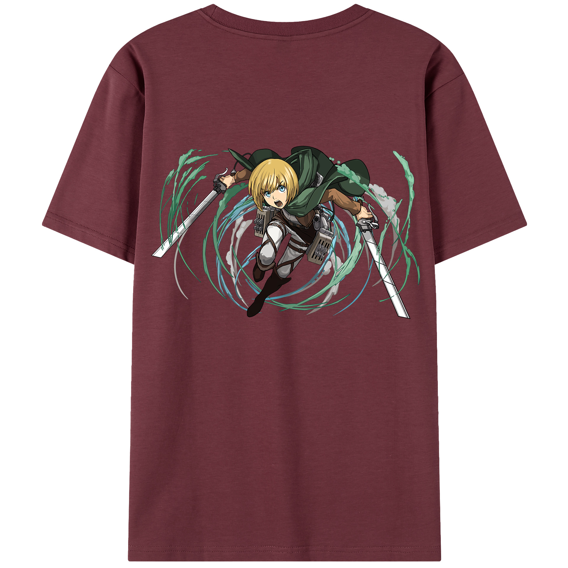 （画像用） 進撃の巨人 アルミン·アルレルト Attack on Titan Armin Arlert 綿100％半袖Tシャツ（背面プリント）